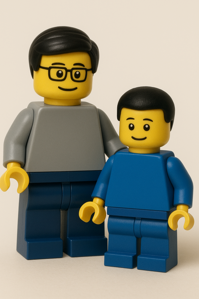 AI Generated Lego Action Figures of Dad and Son